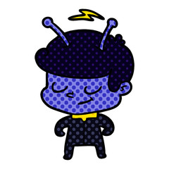 friendly cartoon spaceman