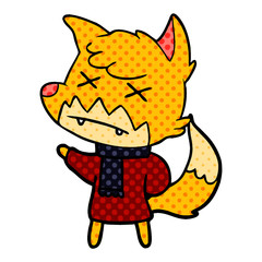 cartoon dead fox
