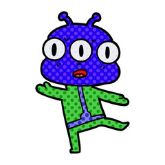 cartoon three eyed alien