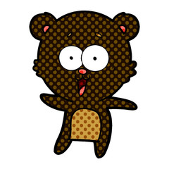 laughing teddy  bear cartoon