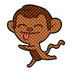 funny cartoon monkey running