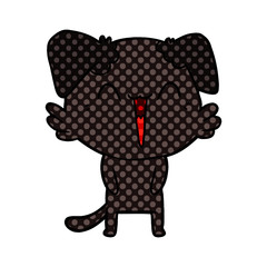 happy little dog cartoon