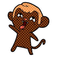 crazy cartoon monkey