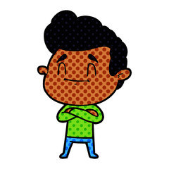 happy cartoon man