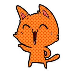 happy cartoon cat