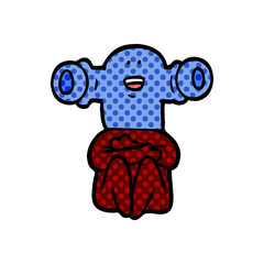 friendly cartoon alien
