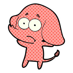 cartoon unsure elephant