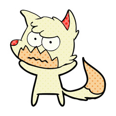 cartoon annoyed fox