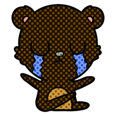 crying cartoon bear
