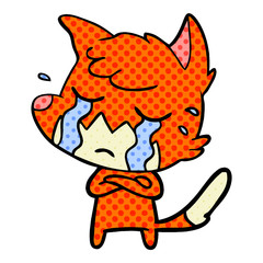 crying fox cartoon