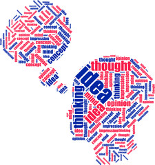 Obraz premium idea word cloud design