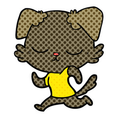 cute cartoon dog running