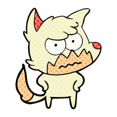 cartoon annoyed fox