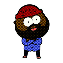 cartoon bearded man