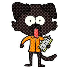 cartoon dog with tongue sticking out