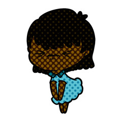 annoyed cartoon girl