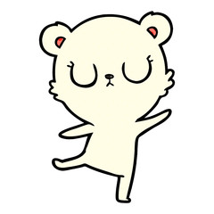 Obraz premium peaceful cartoon polar bear