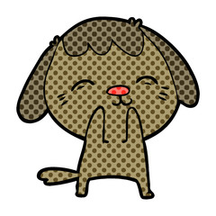 happy cartoon dog