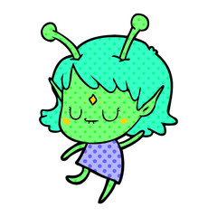 cartoon alien girl