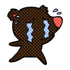 cartoon crying bear