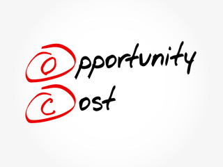 OC - Opportunity Cost acronym, business concept background
