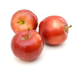 Ripe red apple. Isolated on a white background.