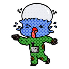 weird cartoon alien pointing
