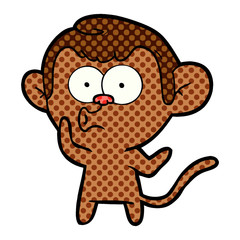 cartoon hooting monkey