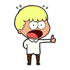 cartoon shocked man