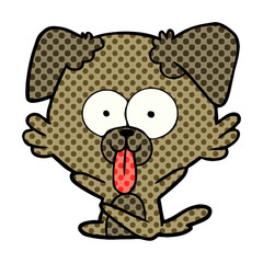 cartoon dog with tongue sticking out