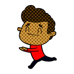 Obraz premium running cartoon man