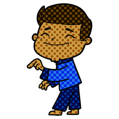 happy cartoon man