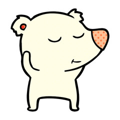 happy cartoon polar bear