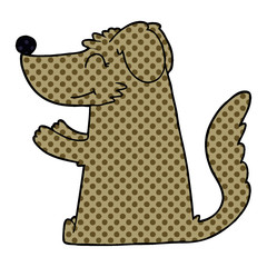 happy cartoon dog