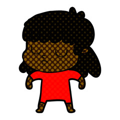 cartoon indifferent woman