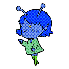 cartoon alien girl