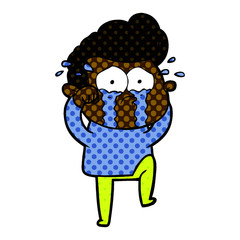 cartoon crying man