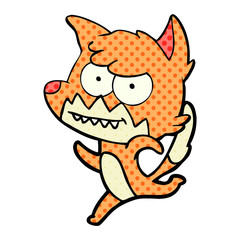 cartoon grinning fox