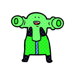 friendly cartoon alien