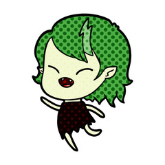 cartoon laughing vampire girl