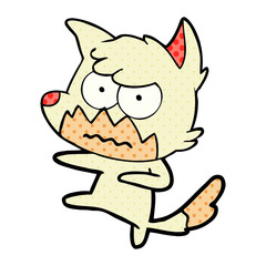 cartoon annoyed fox
