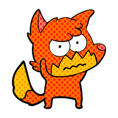 cartoon annoyed fox