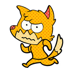cartoon annoyed fox