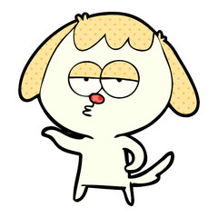 cartoon bored dog