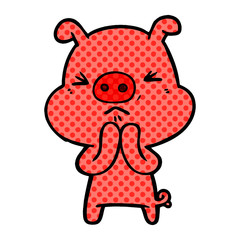 cartoon grumpy pig