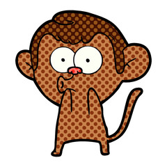 cartoon surprised monkey
