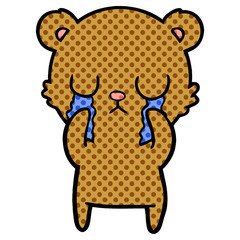crying cartoon bear