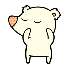 happy cartoon polar bear