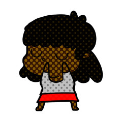cartoon indifferent woman