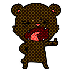 angry cartoon bear
